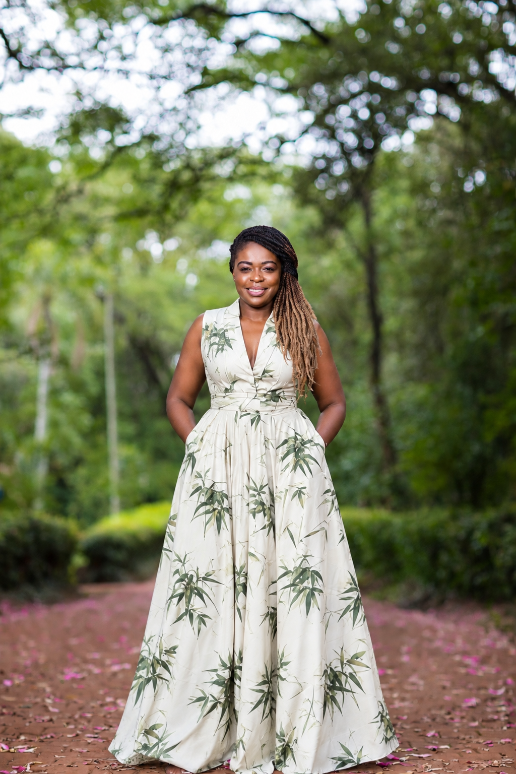 NALEDI maxi - Leaf print