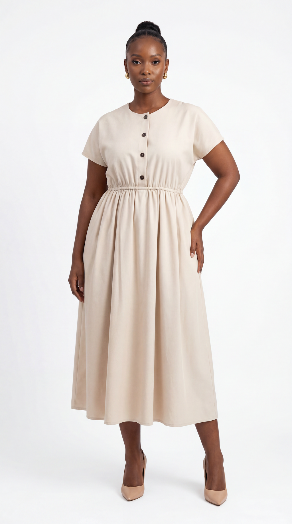 ARYA Mid-button down dress