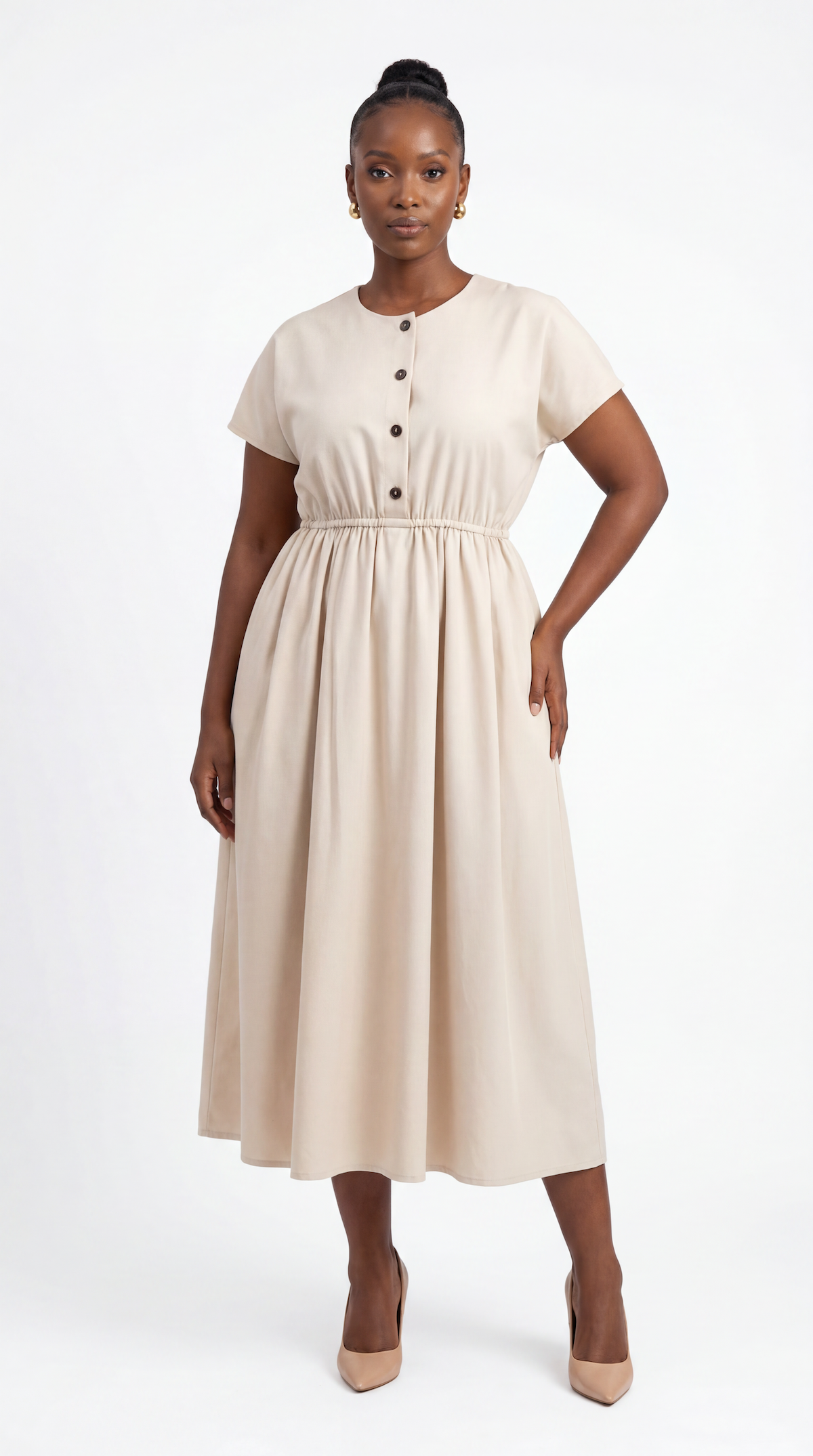ARYA Mid-button down dress