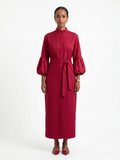 JIVU shirt dress in Wine red